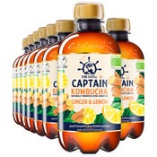 The Gutsy Captain Kombucha Ginger Lemon fermentoitu teejuoma luomu 400ml
