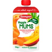 Semper Veggiemums mango- ja aprikoosisose 6kk 110g