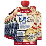 Semper Fruktmums Mustikka & Kaura hedelmäsose 6kk 110g