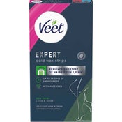 20 kpl, Veet Expert Vartalo&Jalat kylmävahaliuskat kuivalle iholle