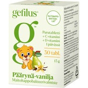 Gefilus Päärynä maitohappobakteeri-D3-C-vitamiinivalmiste purutabletti 30tabl
