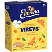 Elovena Vireys Tyrni & Appelsiini täysjyvävälipalakeksi 8x30g