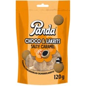 Panda Choco & Lakrits Salty Caramel valkosuklaa-salmiakkilakritsi 120g