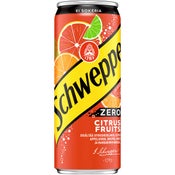 Schweppes Citrus Fruits Zero virvoitusjuoma 330ml