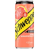 Schweppes Pink Grapefruit Zero virvoitusjuoma 330ml