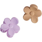 2 kpl, Cailap Pieni hiussolki kukka beige/lila