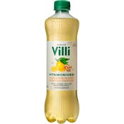 Villi Vitamiinivesi Sitruuna-Inkivääri hiilihapollinen juoma 500ml