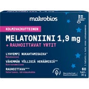 Makrobios Melatoniini 1,9mg + rauhoittavat yrtit ravintolisä 60tabl/30g