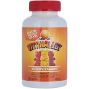 Sana-sol Vitanallet Vadelma, appelsiini & mustikka monivitamiinivalmiste 120tabl/240g