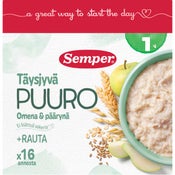 Semper Omena & päärynä puurojauhe 12kk 530g
