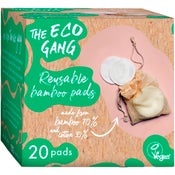 20 kpl, The Eco Gang Reusable Bamboo Pads kestovanulappu