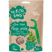 50 kpl, The Eco Gang Floss Picks Aloe Vera hammaslankain