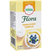 Flora By Milda Vanilla vaniljakastike laktoositon UHT 250ml