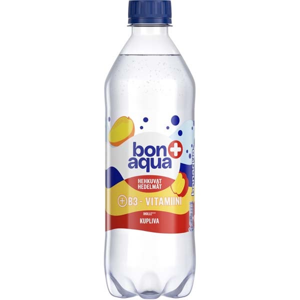 Bonaqua + Hehkuvat Hedelmät kivennäisvesi 500ml