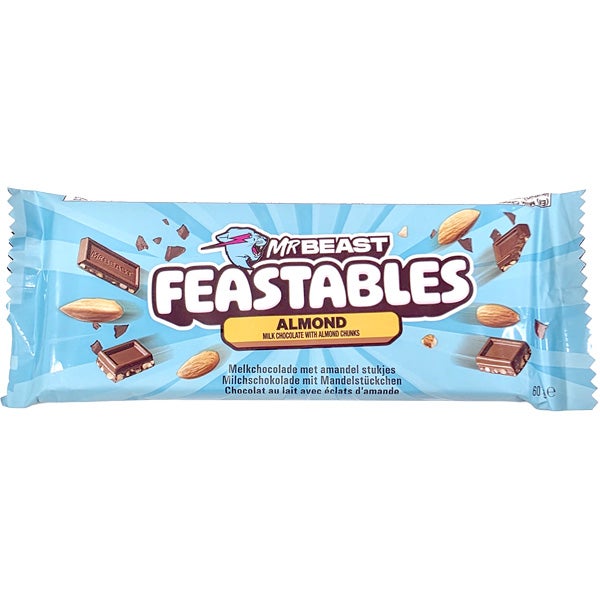 MrBeast Feastables Almond maitosuklaalevy 60g