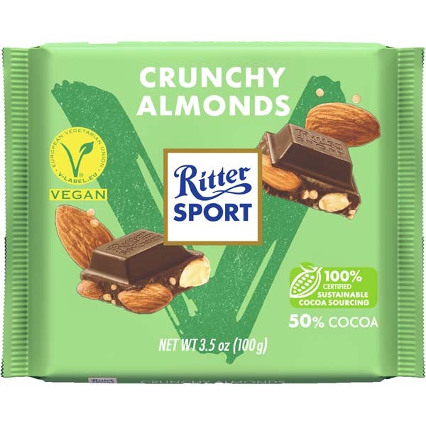 Ritter Sport Crunchy Almond suklaalevy vegaaninen 100g