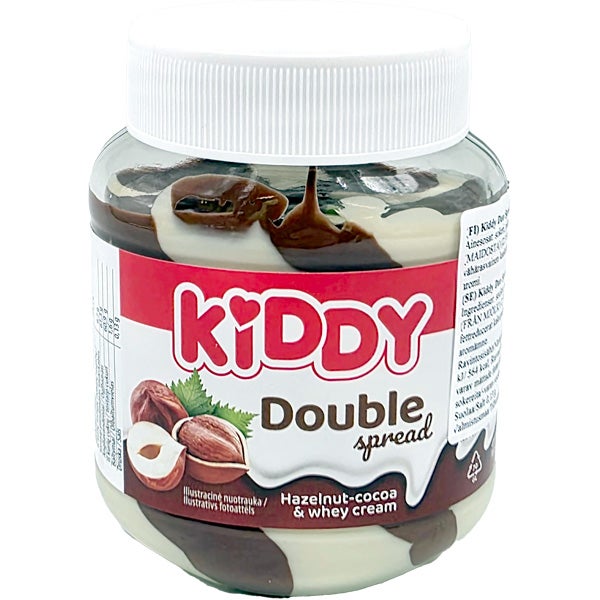 Kiddy Duo Spread kaakao-hasselpähkinälevite 350g