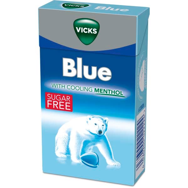 Vicks Blue sokeriton kurkkupastilli 40g
