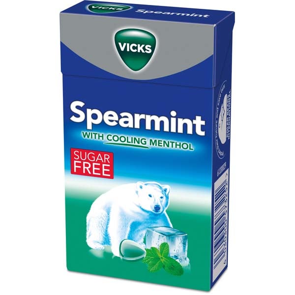 Vicks Spearmint sokeriton kurkkupastilli 40g