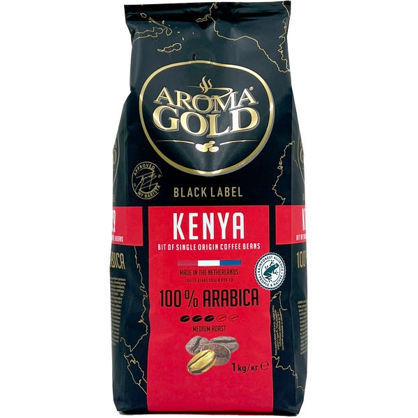 Aroma Gold Black Label Kenya kahvipapu 1kg