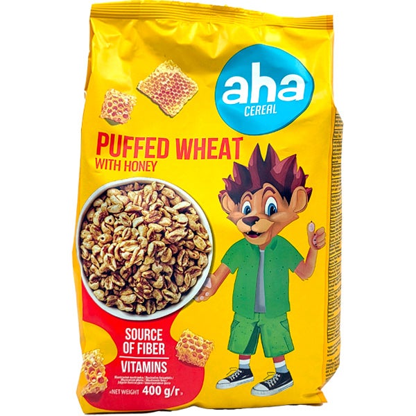 AHA Puffed Wheat with honey vehnämuro 400g