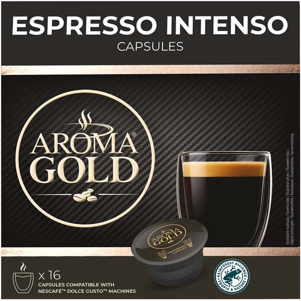 Aroma Gold Espresso Intenso kahvikapseli 16x8g