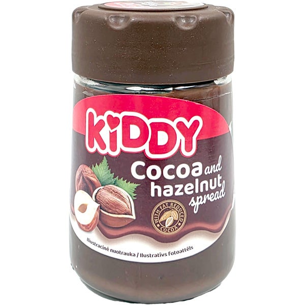 Kiddy Spread kaakao-hasselpähkinälevite 400g