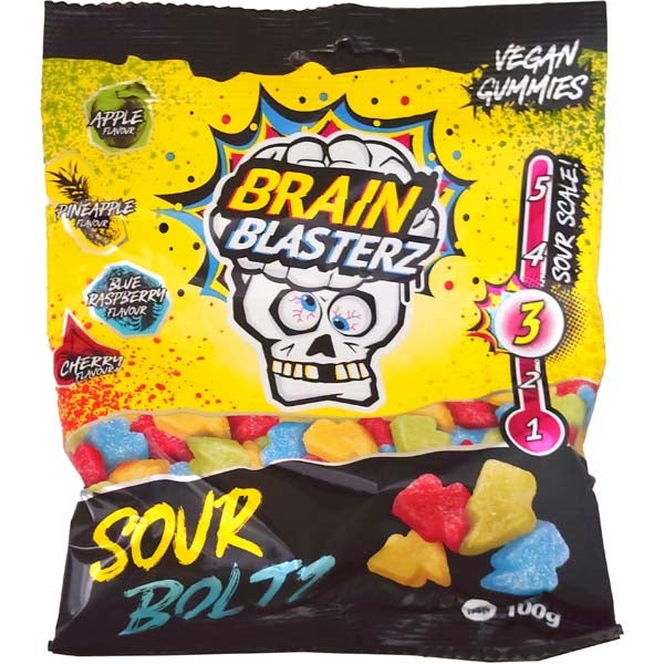 Brain Blasterz Sour Boltz kirpeä makeissekoitus 100g