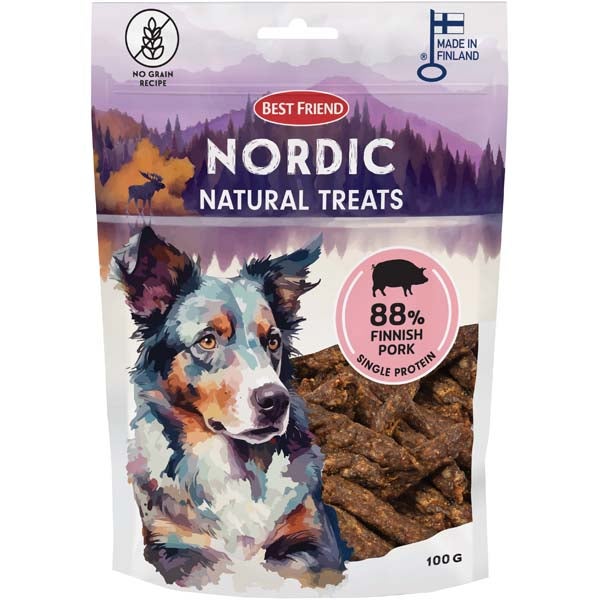 Best Friend Nordic Natural Treats porsas koiranherkku 100g
