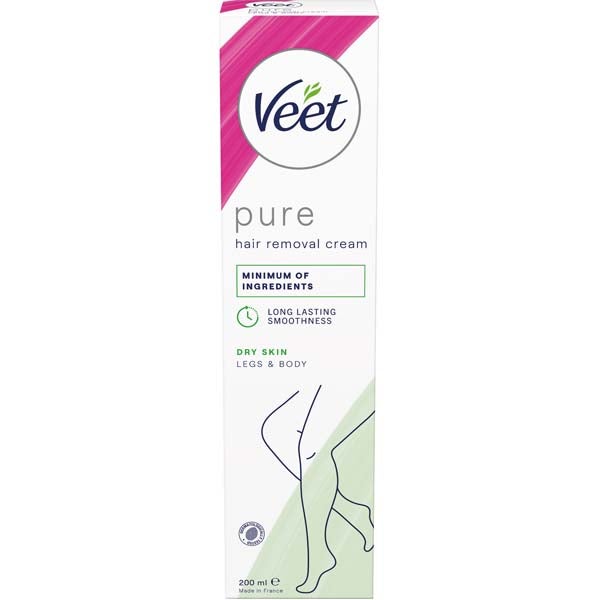 Veet Pure Jalat&Vartalo ihokarvanpoistovoide kuivalle iholle 200ml