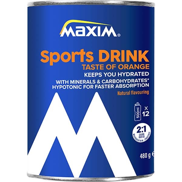 Maxim Sports Drink Fresh Orange urheilujuomajauhe 480g