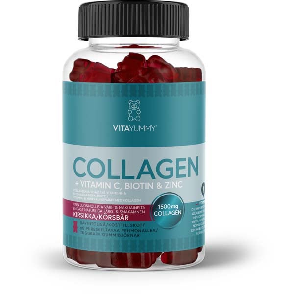 60kpl - VitaYummy Collagen Kirsikka pureskeltava vitamiinivalmiste 150g