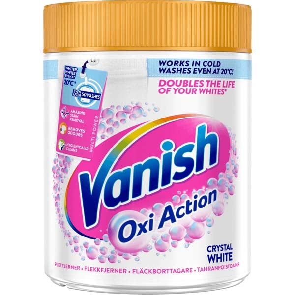 Vanish Crystal White valkopyykin pesutehoste ja tahranpoistojauhe 720g