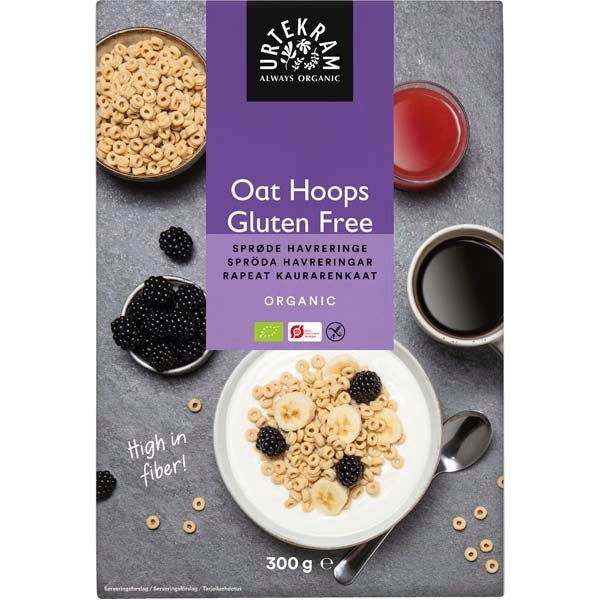 Urtekram Gluten Free Oat Hoops kauramuro luomu 300g