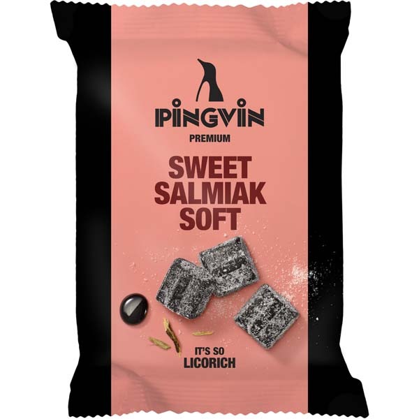 Pingvin Premium Sweet Salmiak Soft lakritsi 90g