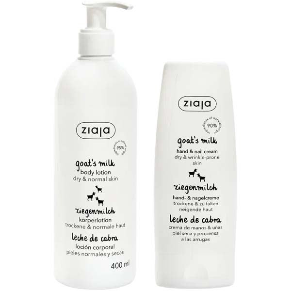Ziaja Goat's Milk vartalovoide 400ml + käsivoide 80ml kts. kuvaus