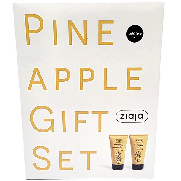 Ziaja Ananas vartalokuorinta 160ml + vartalomousse 160ml lahjapakkaus