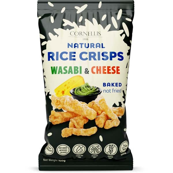 Cornellis Wasabi & Juusto riisisnack 150g