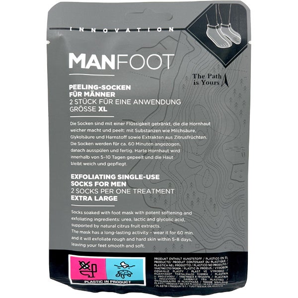 ManFoot Exfoliating Foot Mask Men XL Cream kuorintasukka 1pari