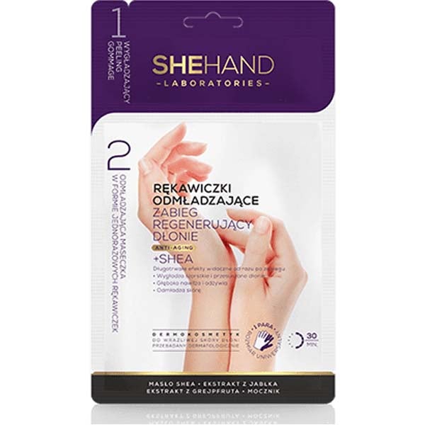 SheHand Anti-Ageing käsikuorinta + käsinaamio 1pari