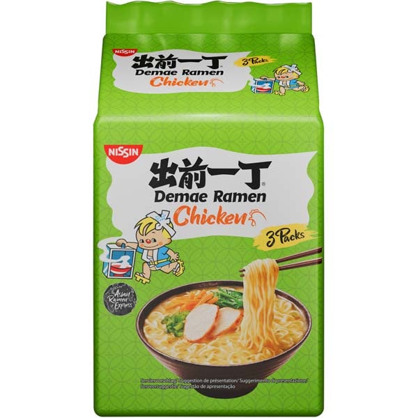 Nissin Demae Ramen Chicken pikanuudeli 300g