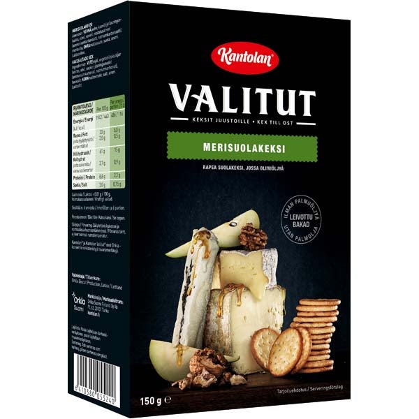 Kantolan Valitut merisuolakeksi 150g