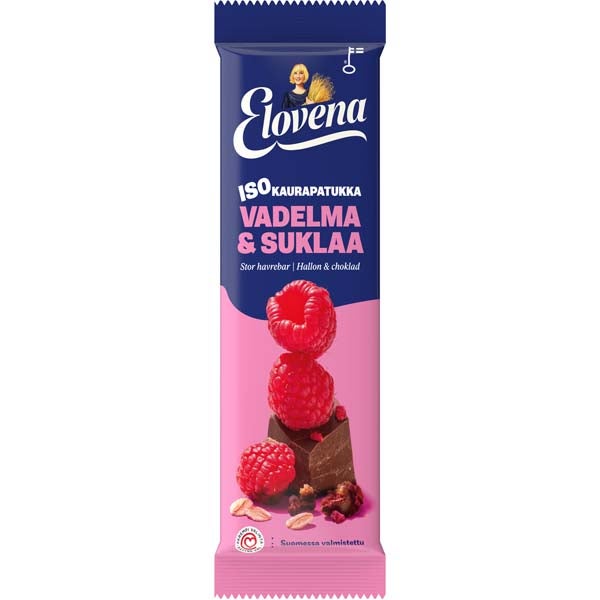 Elovena Vadelma & Suklaa Iso kaurapatukka 48g