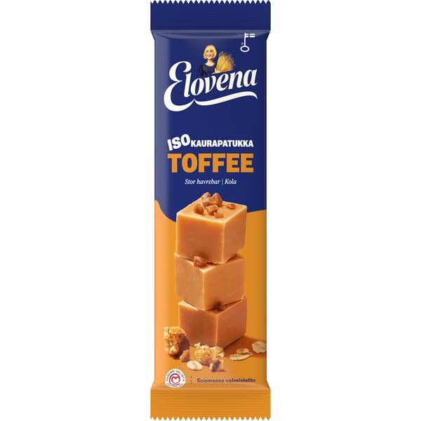 Elovena Toffee Iso kaurapatukka 48g