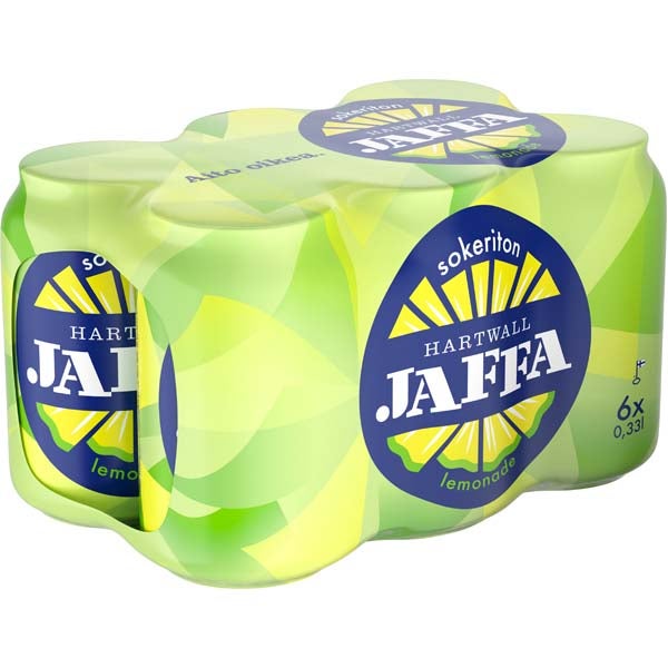 6kpl Hartwall Jaffa Lemonade virvoitusjuoma sokeriton 330ml