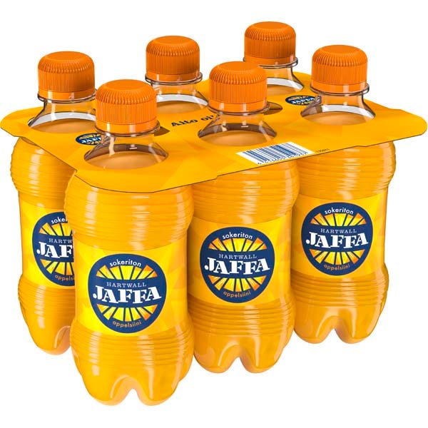 6kpl Hartwall Jaffa Appelsiini virvoitusjuoma sokeriton 330ml