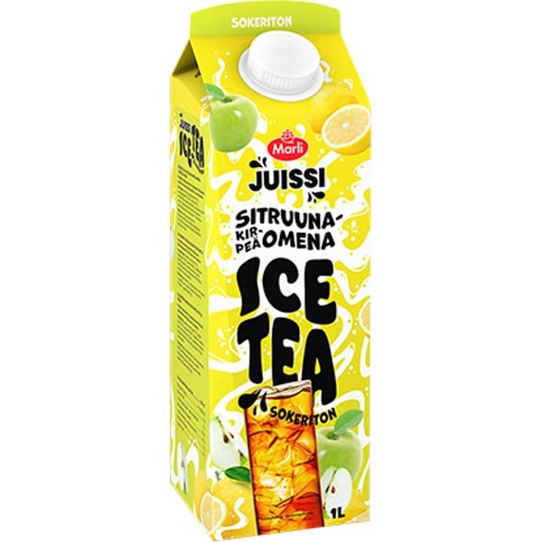 Marli Juissi Ice Tea Sitruuna-kirpeä omena jääteejuoma 1l