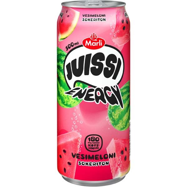 Marli Juissi Energy vesimeloni sokeriton energiajuoma 500ml
