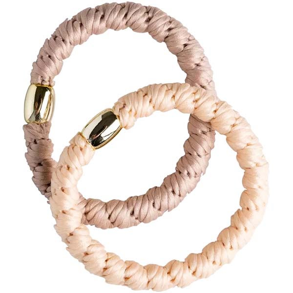 2kpl - Cailap Hiuslenkit beige/persikka