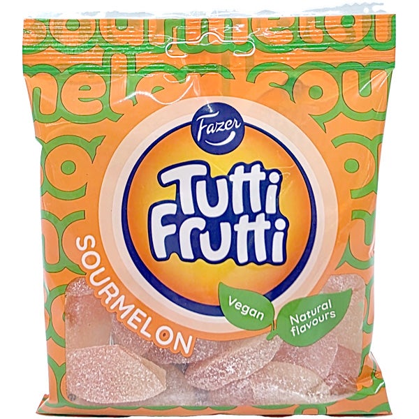 Fazer Tutti Frutti Sour Melon kirpeä hedelmämakeinen 90g